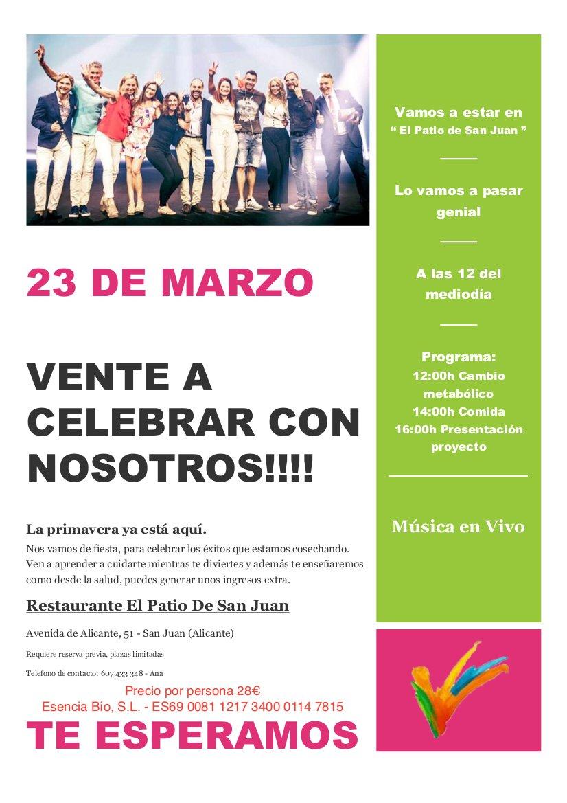 Salud Ecológica: Cartel del ciclo de charlas "Fiesta de primavera, restaurante El Pati De San Juan"